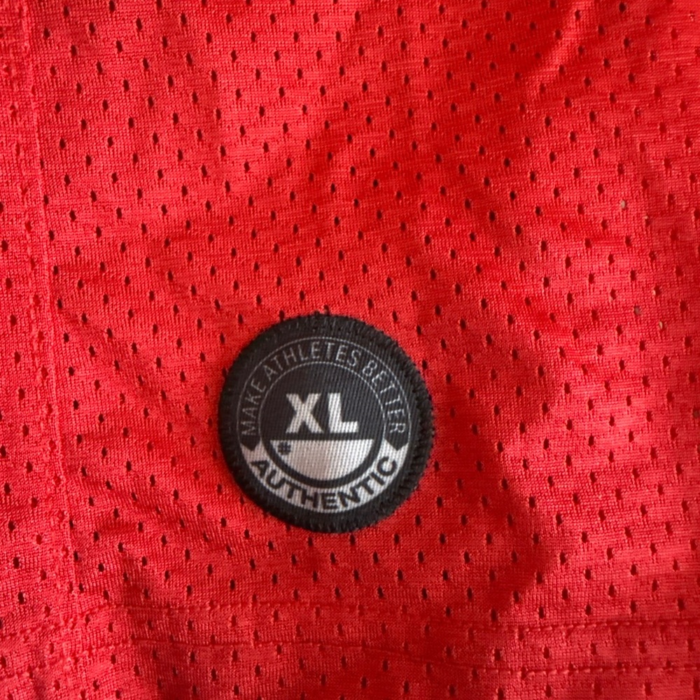 Under Armour Men's Red Jersey with Striped Sleeves - Picture 3 of 7